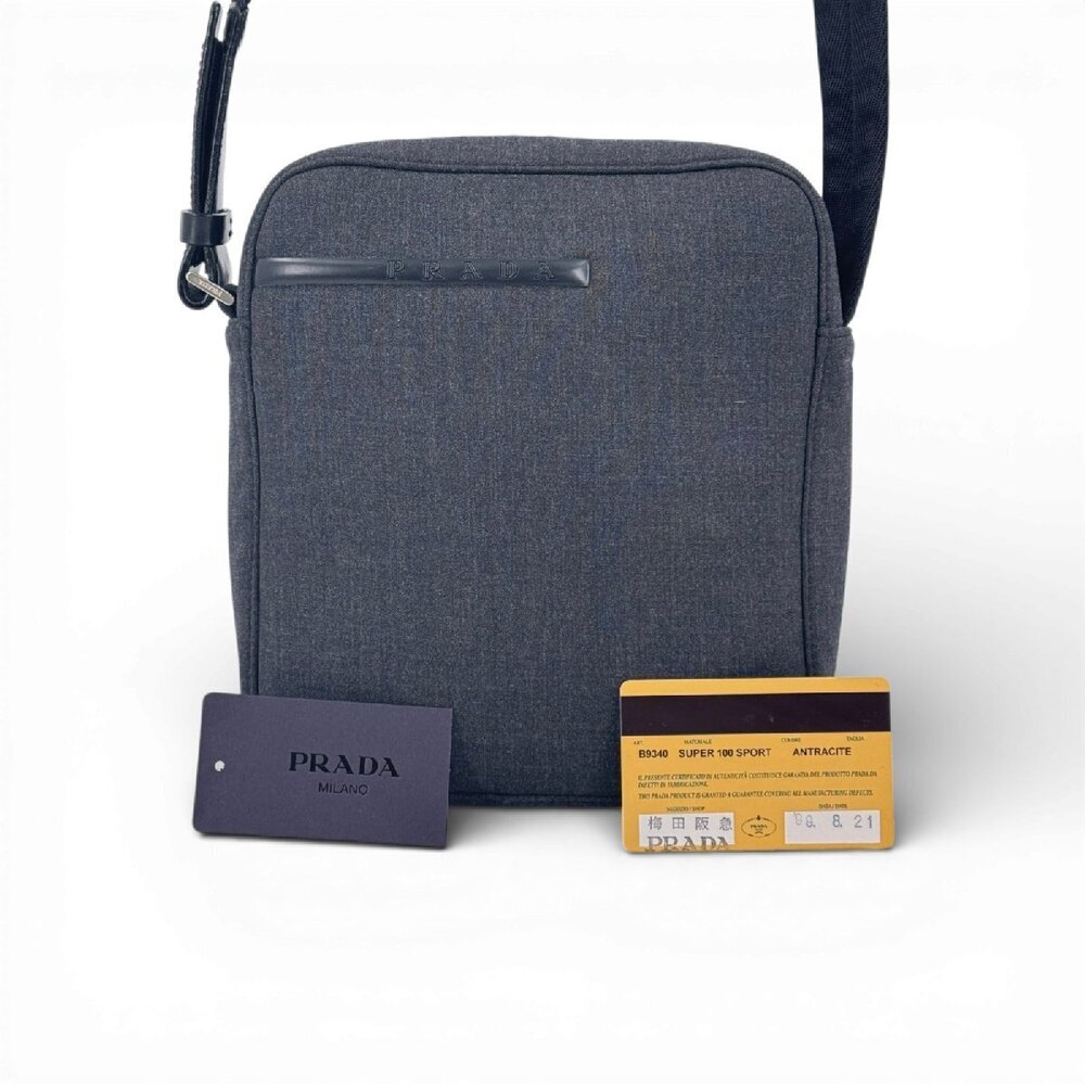 PRADA Milano Grey Shoulder Bag